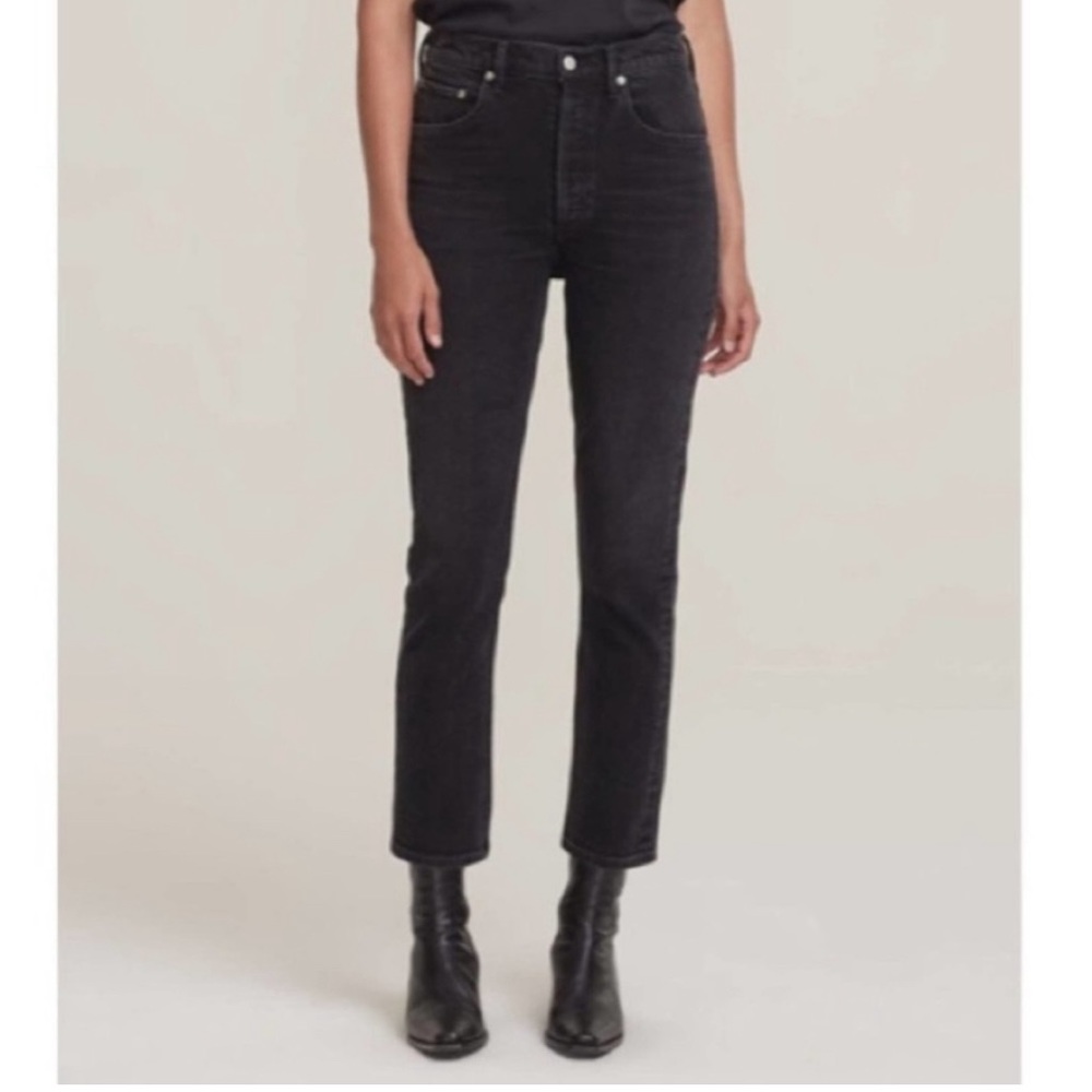 AGOLDE Riley High Rise Straight Crop Jeans Panoramic- Size 28